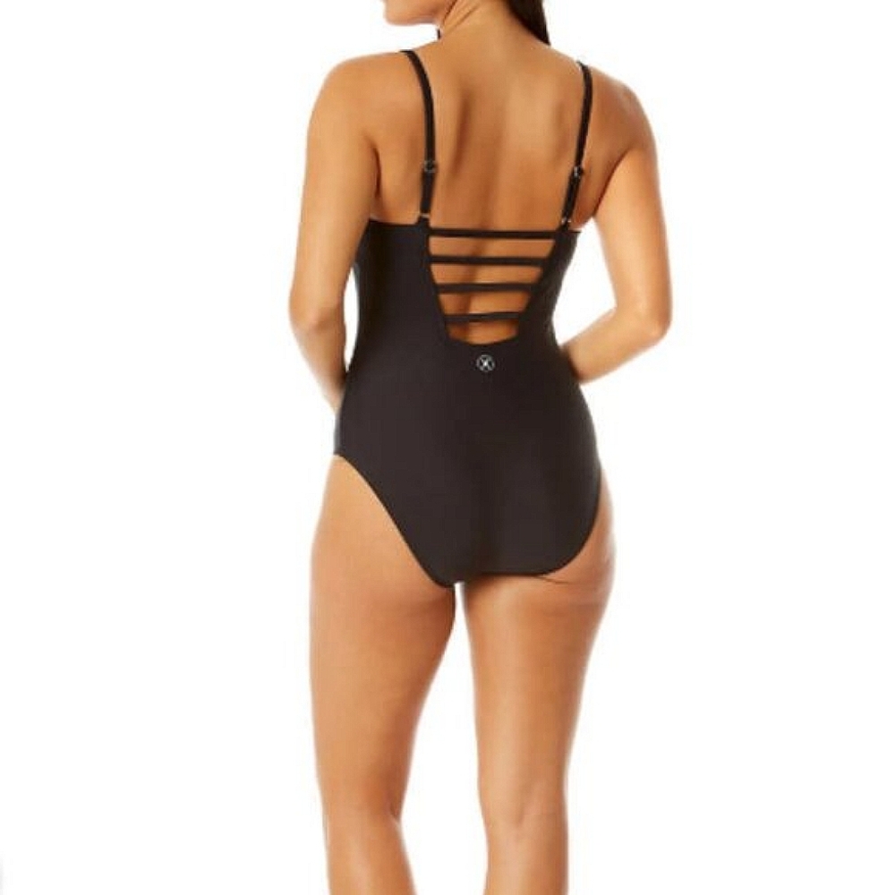 HURLEY | Ladies' One-Piece UPF 50+ 4-Way Stretch Swimsuit | BLACK | XL  NWOT